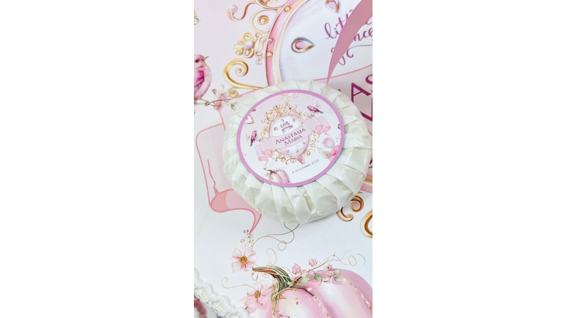 Trusou botez Princess Pink tematică prințesă, elegant și brodat 12